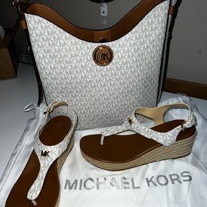 MK shoulder bag and Sandal set.